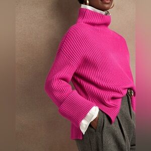 Banana Republic Funnel neck oversized merino & cashmere sweater